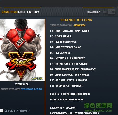 街頭霸王5v1.06全能游戲修改器  0