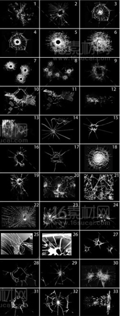 33種破碎的玻璃效果圖筆刷 免費版 0