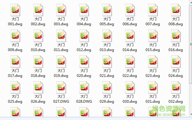 各種大門施工圖庫大全cad圖紙 dwg格式 0