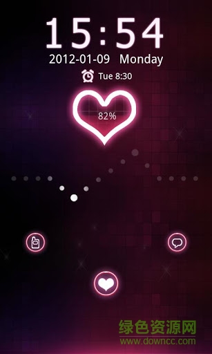 GO鎖屏紅心主題 v1.0 安卓版 0