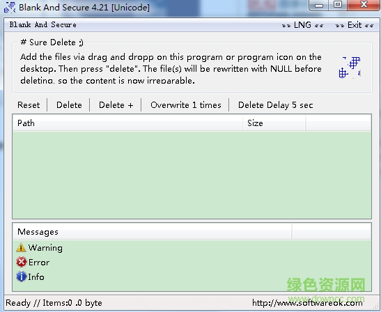 Blank And Secure(數據安全刪除工具) v4.22 綠色版 0