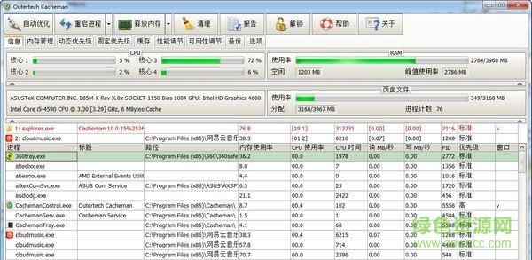 Cacheman(內(nèi)存清理軟件) V10.0.15  0
