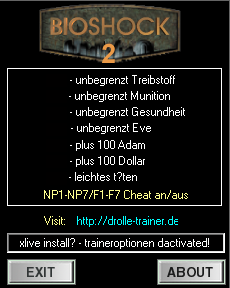 生化奇兵2七項(xiàng)修改器 免費(fèi)版 0