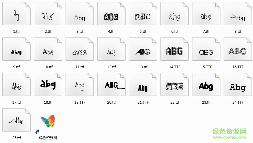 可愛的英文字體合集(25款) ttf版 0