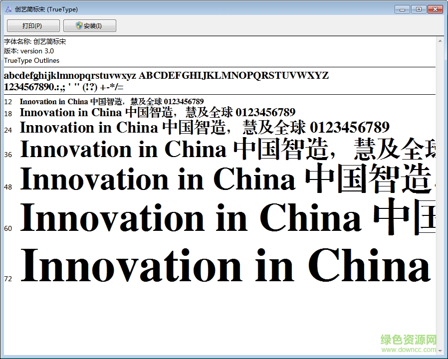 ctbiaosongsj ttf免費版 0