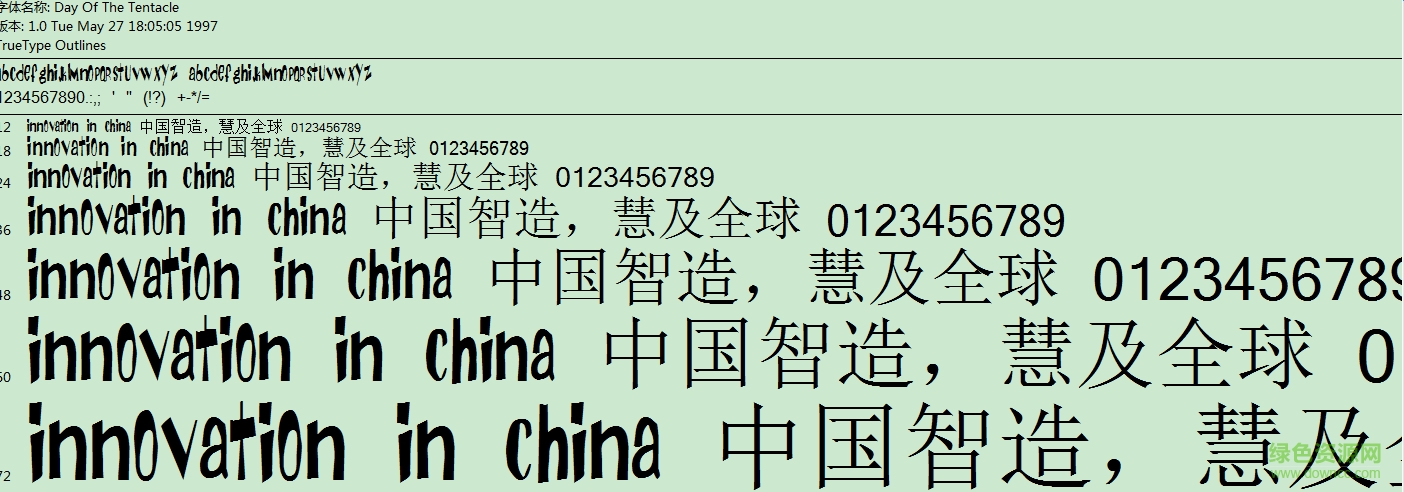 Day Of The Tentacles字體  0