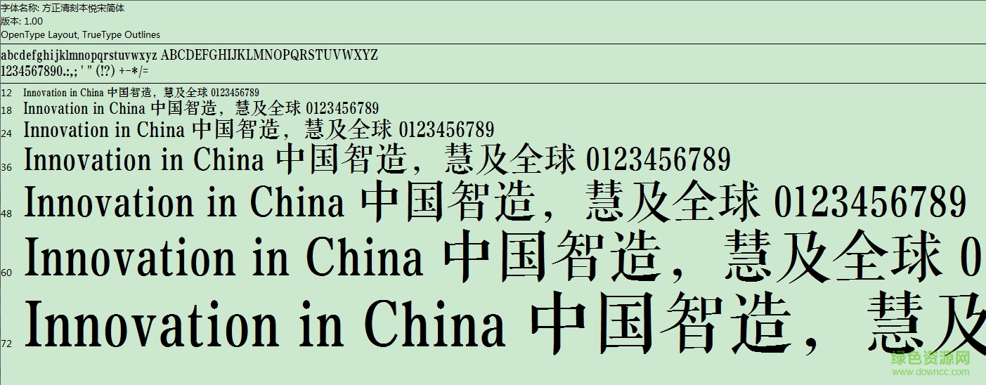 方正清刻本悅宋 mac版 ttf免費版 0