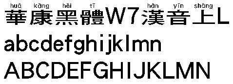 華康黑體W7漢音上L繁體0