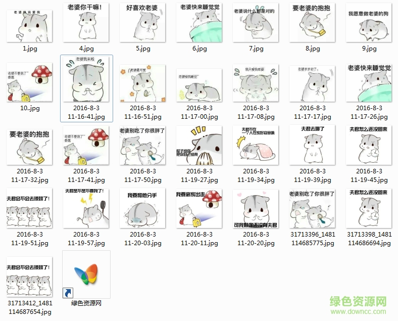 夫控妻奴小倉鼠表情包  0