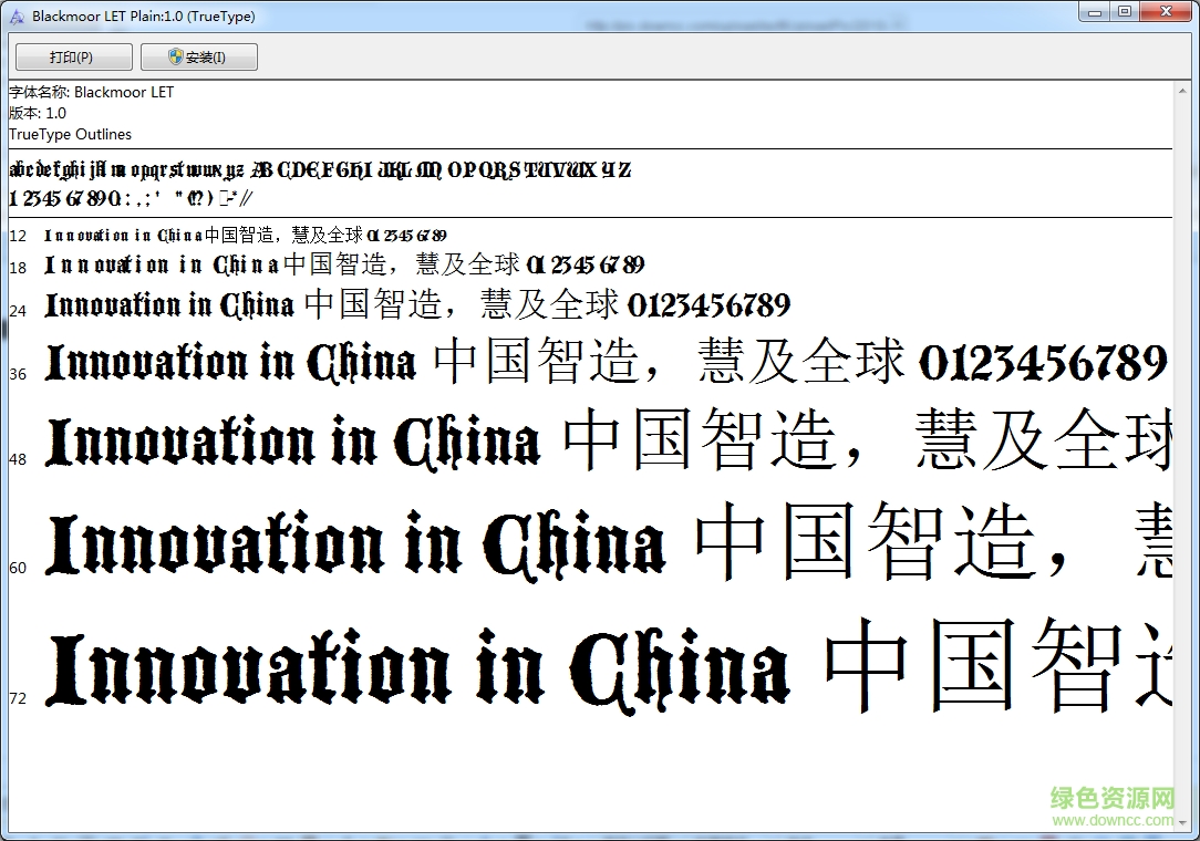 Blackmoor LET英文字體  0