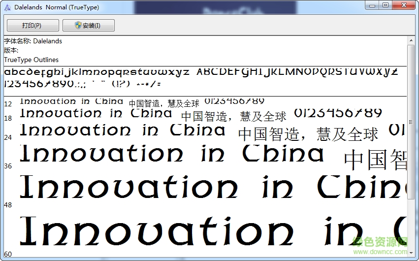 Dalelands英文字體 免費(fèi)版 0