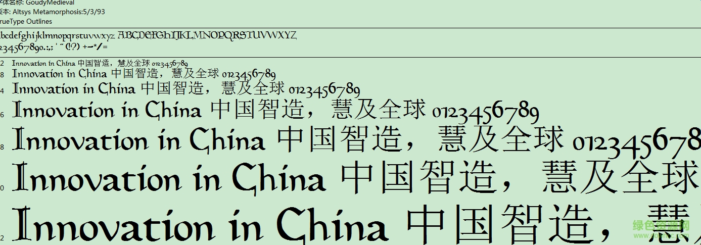 Goudy 免費(fèi)版 0