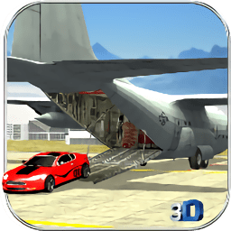 飛機汽車運輸車3d