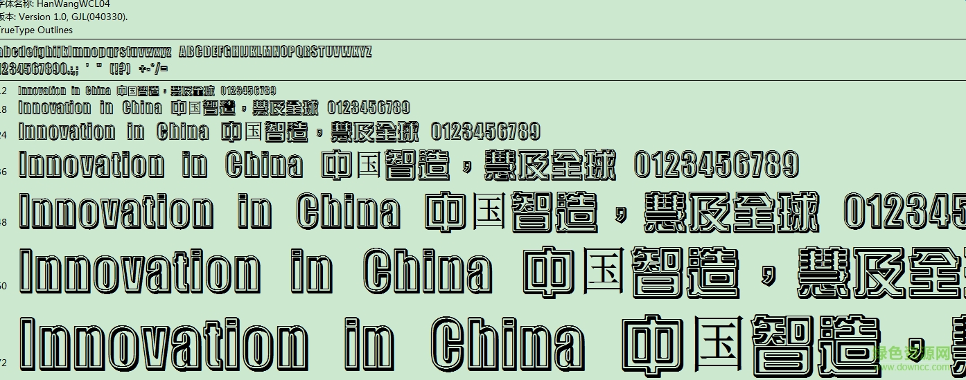 王漢宗綜藝體—雙空陰0