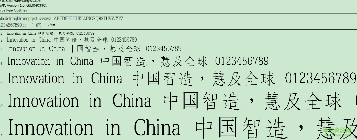 王漢宗仿宋體—標準  0