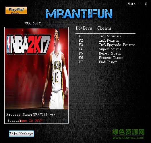 nba2k17七項(xiàng)修改器 v1.04 綠色版 0