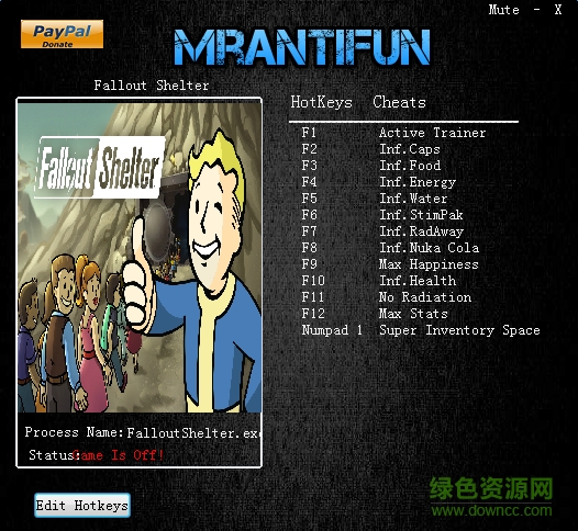 輻射避難所十二項(xiàng)修改器 v1.6 最新版 0