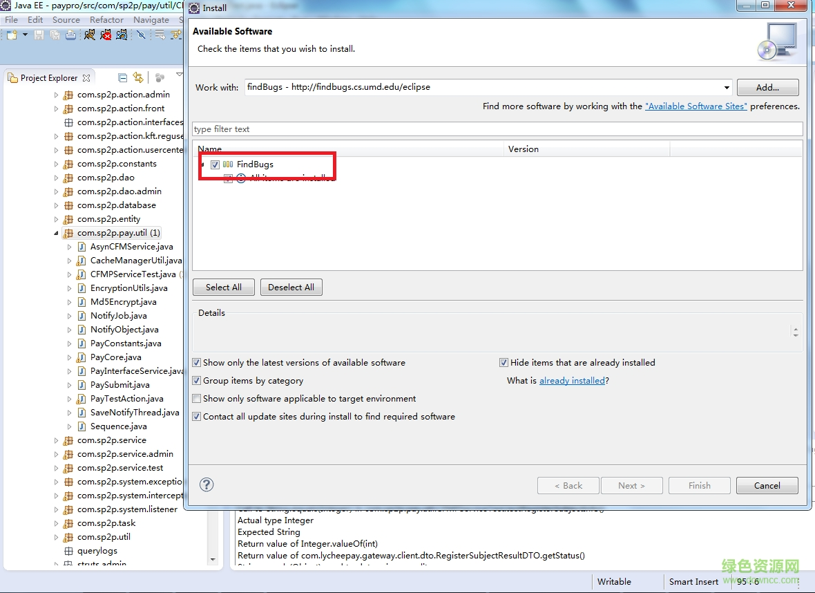 2017092915063911.png eclipse findbugs插件
