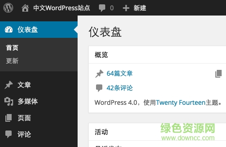wordpress主題中文