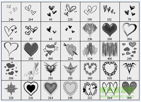 ps心形畫筆 55款 0