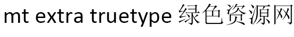 mt extra truetype