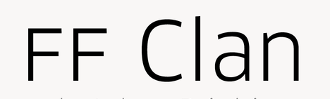 ff clan字體  0