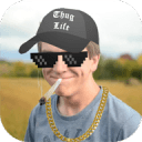 戴墨鏡叼煙特效app(Thug life photo sticker maker)