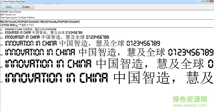 nasa display font  0