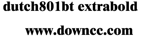 dutch801bt extrabold