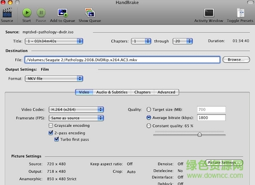 handbrake中文版 mac v1.0.7 最新版 0