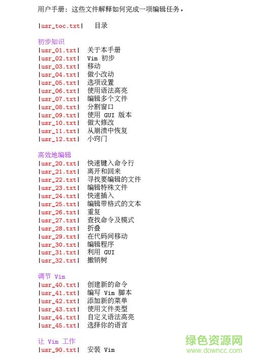 vim用戶手冊(cè)中文版8.0