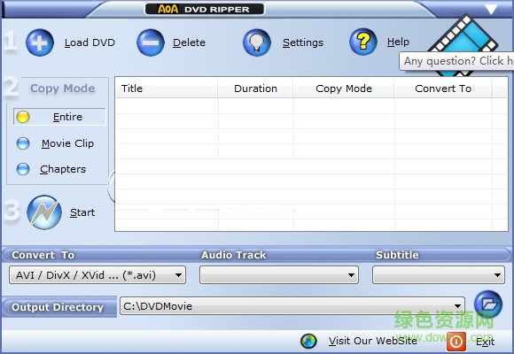 AoA DVD Ripper(DVD轉(zhuǎn)換工具) v6.02 綠色版 0