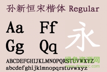 孫新恒宋楷體 regular