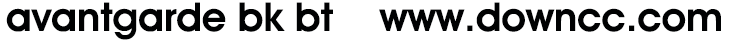 avantgarde bk bt 粗體