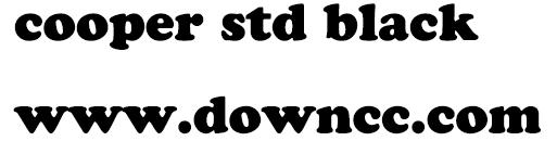 cooper std black-黑體