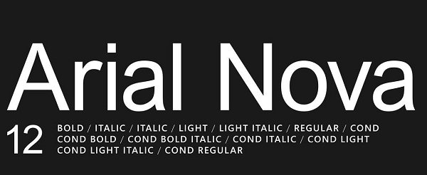 arial nova下載