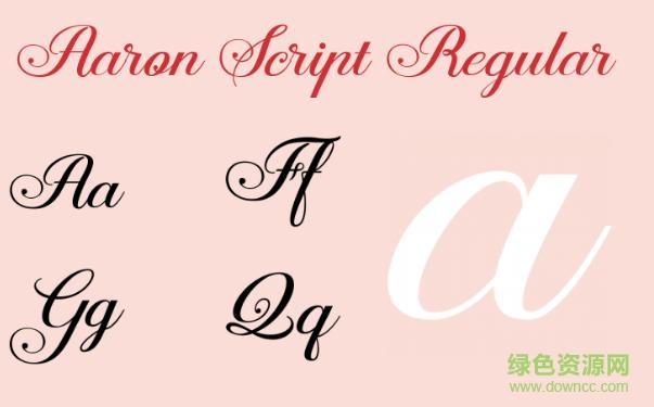 aaron script font