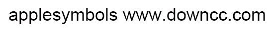 apple symbols.ttf字體