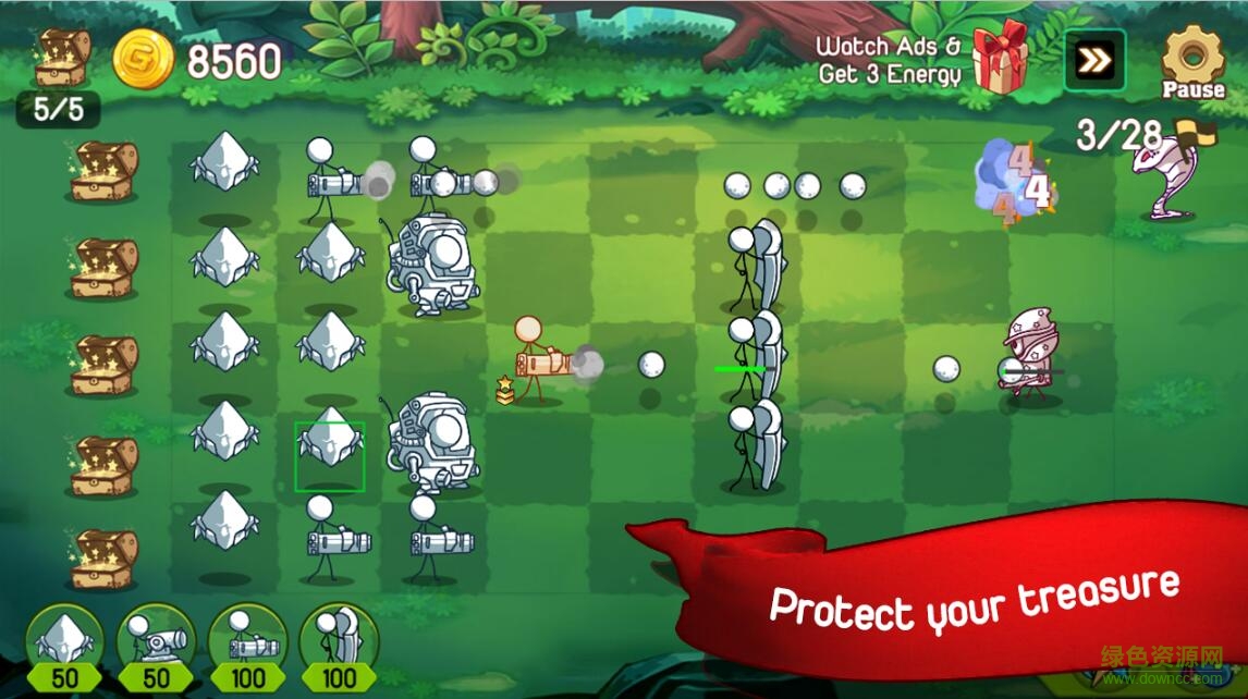 火柴人防御卡通戰(zhàn)爭內(nèi)購 v1.2.5 安卓無限鉆石版 1