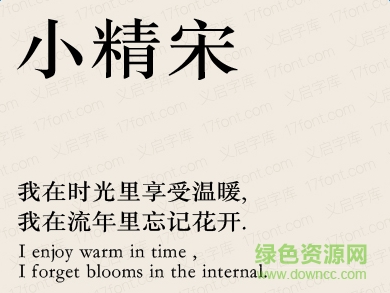 義啟小精宋字體 ttf版 0