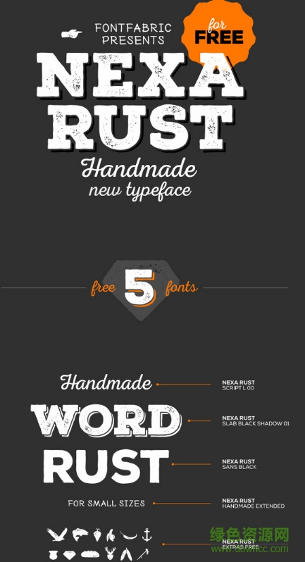 nexa rust5款字體打包  0