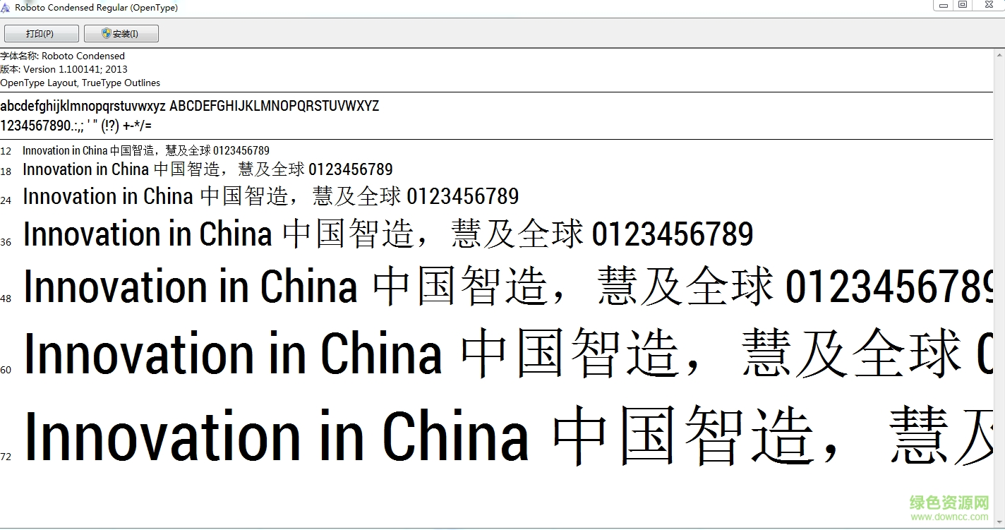 roboto condensed regular 0