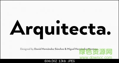 arquitecta英文字體  0