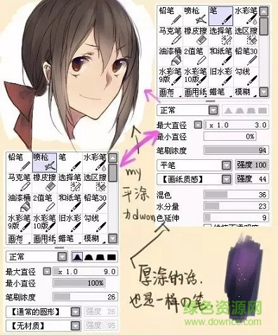 sai厚涂筆刷包下載