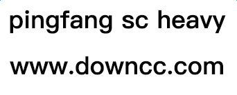 pingfang sc heavy字體