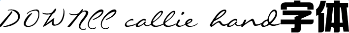 calliehand字體