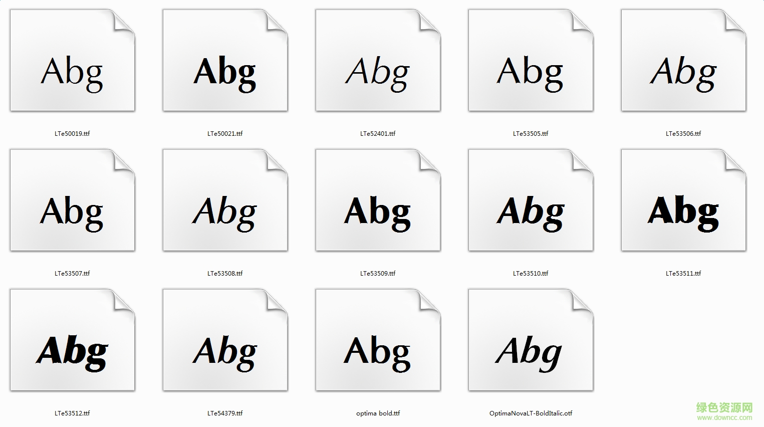 optima系列字体 0