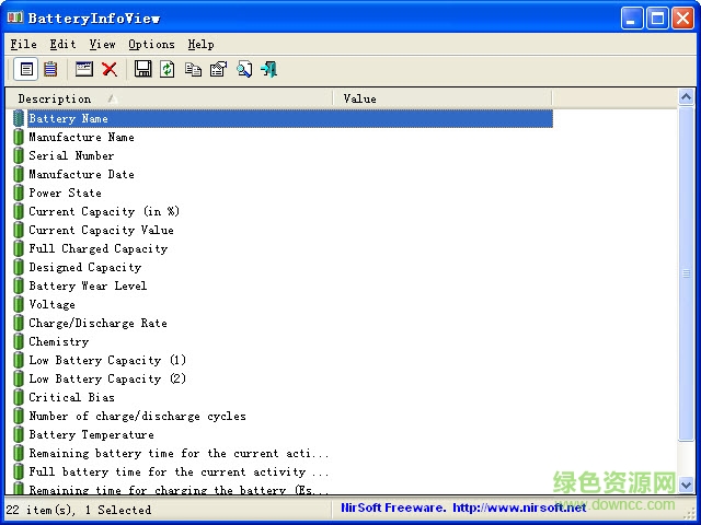 BatteryInfoView漢化版 筆記本電池保養(yǎng)精靈