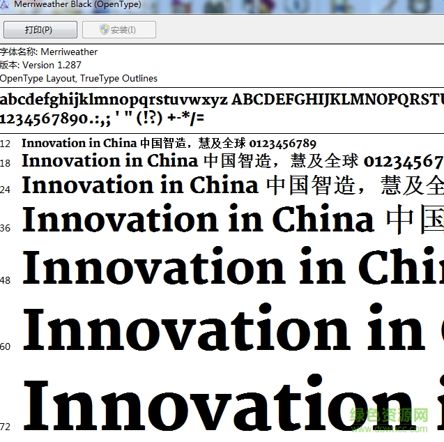 merriweather英文字體  0