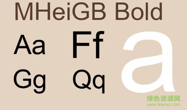 mheigb-bold-u字體  0